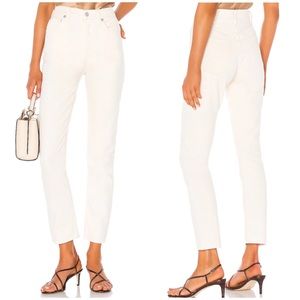 AGOLDE Remy High Rise Straight Leg Jeans Cream